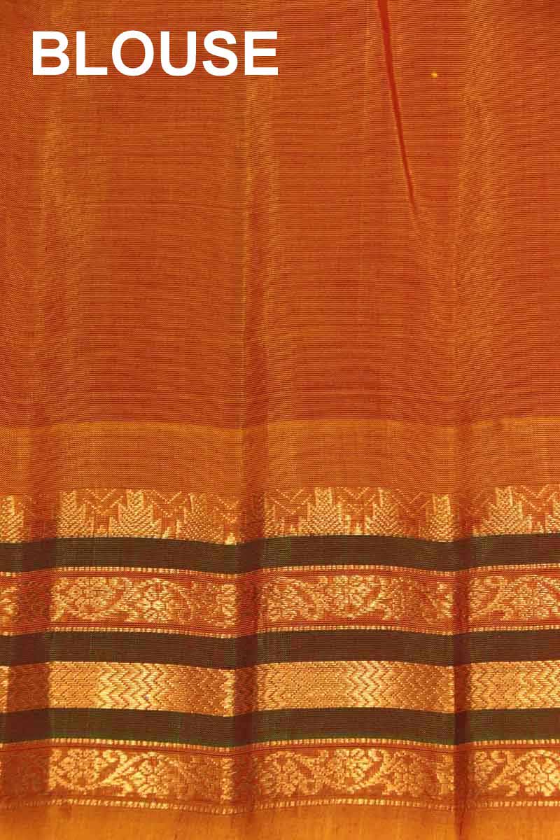 Traditional & Contrast Handloom Pure Gadwal Silk Cotton